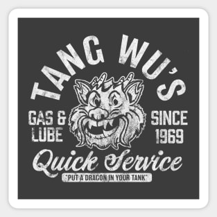 Tang Wu's Gas and Lube - Biker Style (1-Color - Worn - Reverse) Sticker